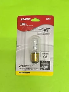 Satco S4719 15 15T7C 130V 120V D.C. BAYONET Base Clear Light Bulb - Picture 1 of 2