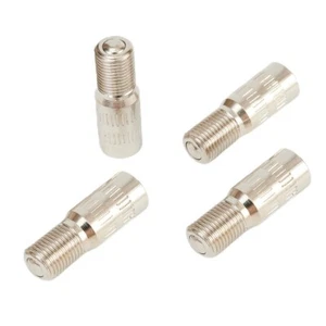27mm Valve Stem Extensions 4pcs Brass Cap Car Chrome Extender Screw-On. - Picture 1 of 22