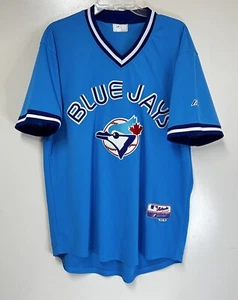 VTG Rare ALT Blue Jays Stitch Jersey Majestic Sz 48 MLB - Bild 1 von 8