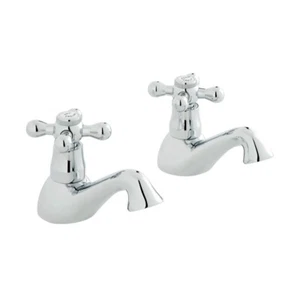 VADO AXCES VICTORIANA TRADITIONAL 3/4" BATH PILLAR TAPS AX-VIC-136/CD-CP £145rrp - Picture 1 of 2