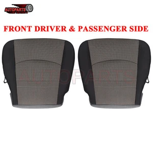 2x For 2009-2012 Dodge Ram SLT Wagon Front Bottom Cloth Seat Cover Gray Black - Picture 1 of 12