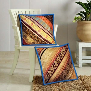 33% OFF 16"-2 GORGEOUS BEAD DECOR SEQUIN SARI FLOOR THROW CUSHION PILLOW COVERS - Bild 1 von 10