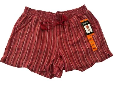 Nuevo con etiquetas Pantalones Cortos Briggs Para Mujer XXL Mezcla de Lino Bolsillos Rojo Óxido Otoño #3209 Foto 1 de 4