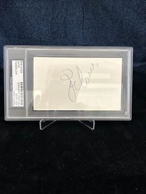 Joe Louis Autographed 3x5 Index Card Heavyweight Champion PSA/DNA Slabbed - Image 1 of 4