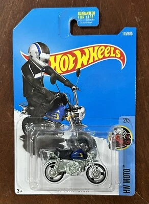 Hot Wheels HONDA MONKEY Z50 MOTORCYCLE - Blue - TAMPO ERROR - Image 1 of 4