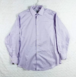 Brooks Brothers Shirt Mens 16.5-4/5 Purple Plaid Regular Fit Long Sleeve Button - Picture 1 of 7