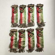 Lot Of 8 Vintage MWA Modern Woodmen of America Hunter N. Dak Hunter RIBBON BADGE