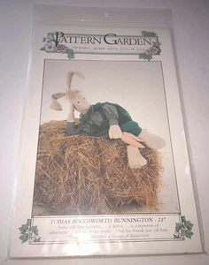 Tobias Boggsworth Bunnington Patrón Jardín #DL97 Artesanía de costura 21" Muñeca Conejo - Imagen 1 de 7