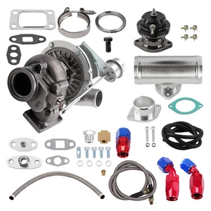 Internal Wastegate T04e Turbocharger .63 A/r Oil Return Feed Line Kit Bov Turbo - Picture 1 of 11
