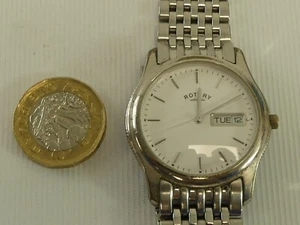 (ref288W81) Gents Rotary Wristwatch Fully Working New Battery - Picture 1 of 4