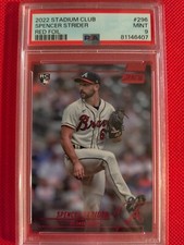 2022 Stadium Club SPENCER STRIDER RC Red Foil PSA 9 - ATLANTA BRAVES - #296