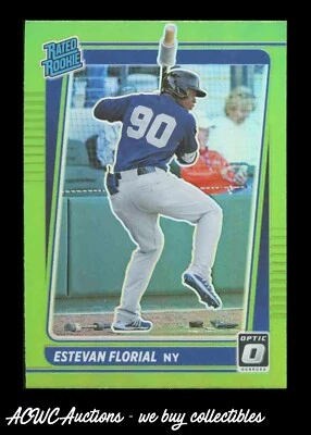 2021 Donruss Optic Lime Green Prizm #76 Estevan Florial - Image 1 of 2