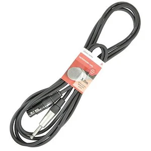 6M XLR hembra a 6,35 mm conector blindado micrófono instrumento plomo negro - Imagen 1 de 1