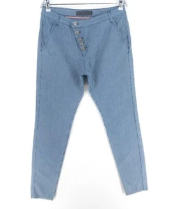 EDUCE Blue Striped Skinny Fit Chino Pants Trousers Size EUR 40 W30 - Picture 1 of 8