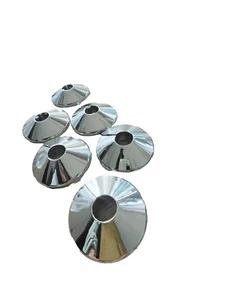 pipe covers radiator pipe collars chrome plastics x 2 - Picture 1 of 3