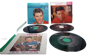 Rick Ricky Nelson 45 record w jacket Loved Everlovin Teenage Idol lot 3 Imperial - Foto 1 di 6