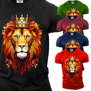 Amerikanischer König der Löwen Herren T-Shirts Jesus Glaube Christen Neu USA Geschenk Tee S-3XL - Bild 1 von 12