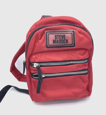 Bolso Mochila Steve Madden Para Mujer Rojo Cierre Superior con Cremallera Foto 1 de 3