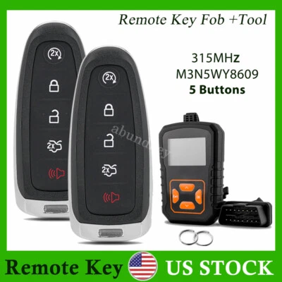 2 For 2011 2012 2013 2014 2015 Ford Explorer Smart Prox Remote Key Fob +Tool Kit - Image 1 of 4