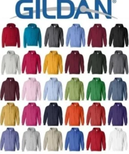 Gildan Adult Fleece Hooded Sweatshirt and Pullover All Sizes Mens All Colors - Picture 1 of 7
