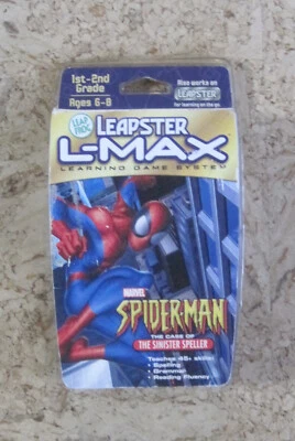 Leap Frog Leapster L-Max Game Spiderman the Sinister Speller Marvel Ages 6-8 New - Image 1 of 4