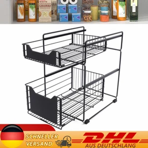 Küchenschrank Organizer 2 Etagen Unter Waschbecken Regal, Spülschrank Organizer - Bild 1 von 15