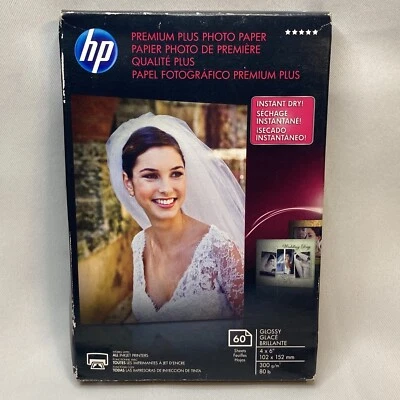 Hewlett-Packard CR669A Premium Plus Photo Paper, 80 lbs., Glossy, 5 x 7, 60 - Image 1 of 3