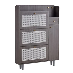 Home Storage Cabinet Rattan Shoe Bed Cabinet Corridors & Living Rooms Cabinet - Picture 1 of 10