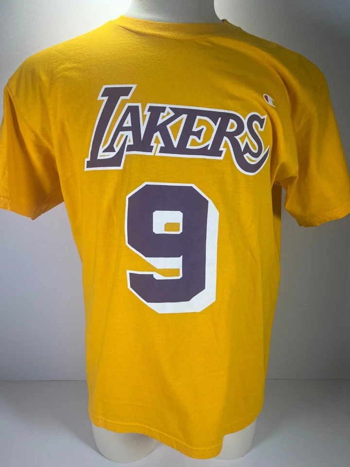 Vintage Champion Los Angeles Lakers Nick Van Exel #9 Basketball T-Shirt Men XL  - Image 1 of 4
