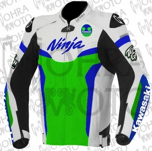 Kawasaki ZX4RR 1,3mm Rindsleder Motorradjacke Unisex Motorradjacke - Bild 1 von 8