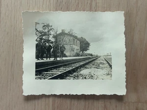Foto, EH87, Pion. Batl. Frankreich, St.Martin, Bahnhof, 1940 - Bild 1 von 2