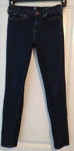 GAP Denim Kids Super Skinny Blue Jeans Dark Wash Girls Size 12 Regular EUC - Picture 1 of 5