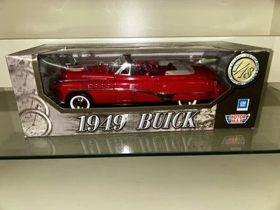 1949 Buick Red GM Convertible Die Cast Car 1:18 Motor Max Brand New - Image 1 of 2