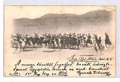 ALGERIA Postcard *SIDI-BEL-ABBES* 1901 France Cols CAVALRY HORSES Romania YH241 - Image 1 of 4