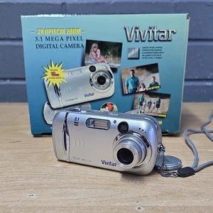 Vivitar ViviCam 3746 12.0MP Digital Camera Silver in box with accessories   - Picture 1 of 15