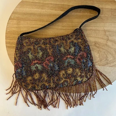Bolso de Hombro Preston & York Colorido con Cuentas Floral Borla Flecos NUEVO  Foto 1 de 4