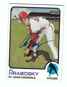 Autographed 1973 Topps Al Hrabosky St. Louis Cardinals Card #153 - w/COA - Picture 1 of 1