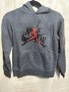 Jugend Gr. Medium M Nike Jordan Air Sweatshirt Grau Hoodie mit Logo - Bild 1 von 4