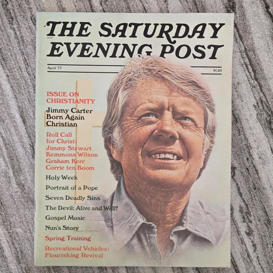 Vintage Saturday Evening Post Magazine April 1977 Jimmy Carter - Image 1 of 3