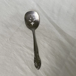 Royal Ballad Oneida Northland Floral Edelstahl 6" durchbohrte Marmelade Gelee Löffel - Bild 1 von 7