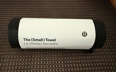 Lululemon~La (Pequeña) Toalla~16" x 26" Microfibra Negra para Yoga/Gimnasio Foto 1 de 3