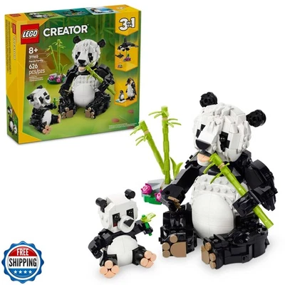LEGO Creator 3 in 1 Wild Animals Panda Family - Building Toy Kit for Kids wit - Image 1 of 4