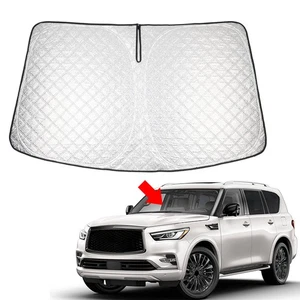 Car Foldable Windshield Sun Shade Visor Protector For Infiniti QX80 SUV 14-24 - Picture 1 of 18