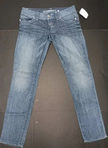 Jeans Guess donna taglia 30 vita bassa Daredevil skinny gamba denim lavaggio invecchiato nuovo con etichette - Foto 1 di 11