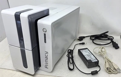 Evolis Primacy Expert ID Badge Card Printer PM1H0000BS w/ Power Supply - Image 1 of 4