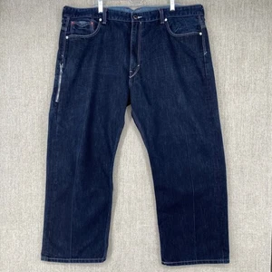 Jeans uomo Levis 44 denim blu vestibilità rilassata bianco dettaglio punto cerniera gamba - Foto 1 di 14