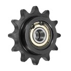 #50 Roller Chain Idler Sprocket, Type C 12mm Bore 5/8" Pitch 12 Tooth Red