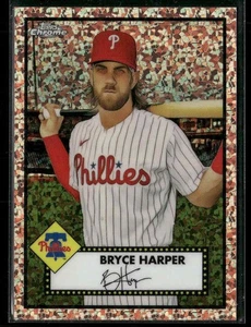 Mini-diamantes refractor Bryce Harper 2021 Topps cromo platino oro rosa #/75 - Imagen 1 de 2