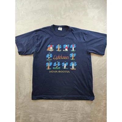 Camiseta De Colección Para Hombre Talla XL L Nueva Escocia Faros Gráfico Oceanic *Leer Foto 1 de 4