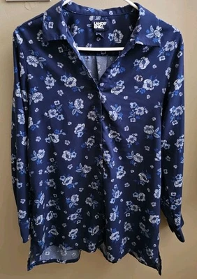 Lands End Chase Bank Apparel Long Sleeve Button Up Womens Size 10-12 - Image 1 of 4